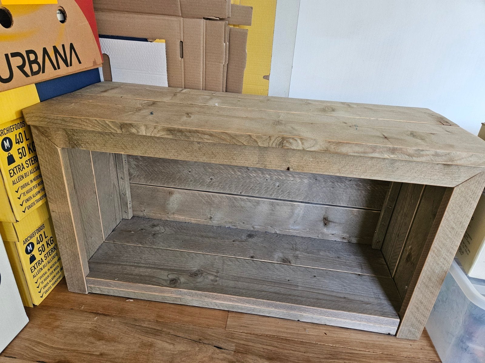 Steigerhouten kast 100x40x54 cm, Ophalen, Gebruikt