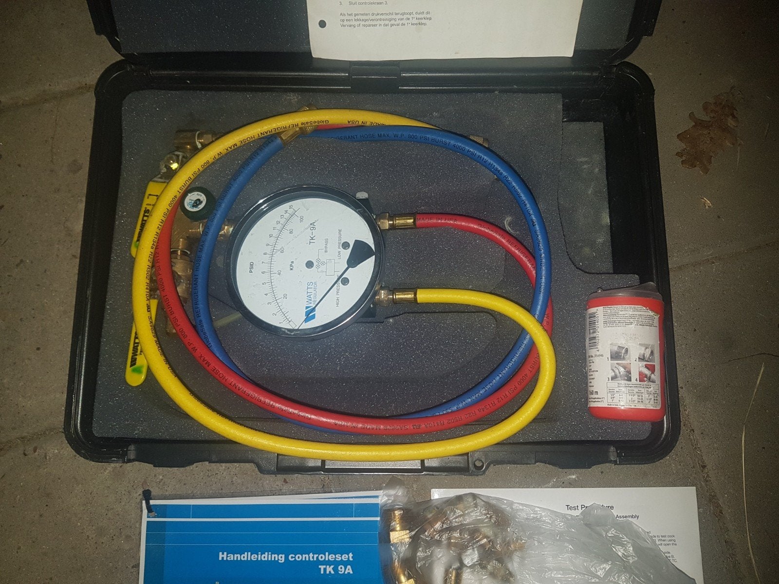 Watts drukverschilmanometer kast kunststof, keerkleppen, Ophalen, Nieuw, Druk