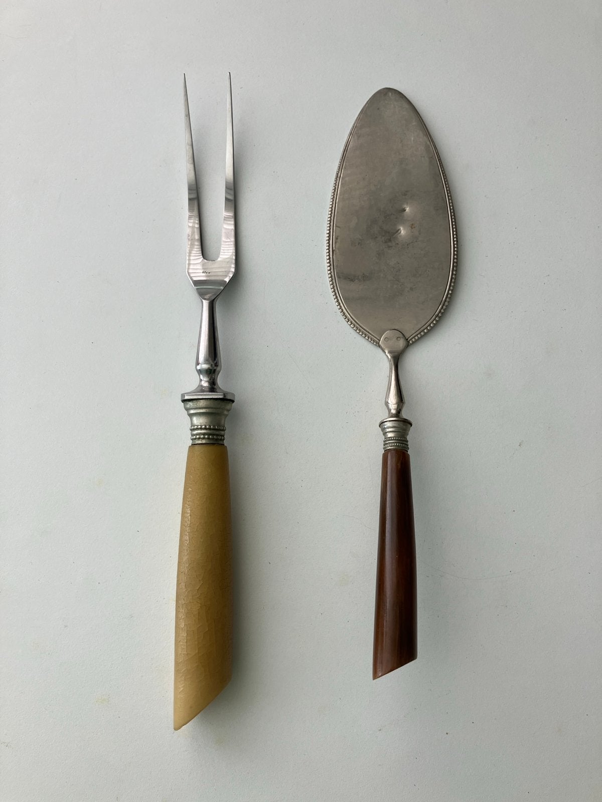 Vintage Alto Solingen-Wald Taartschep en vleesvork Set, Verzenden