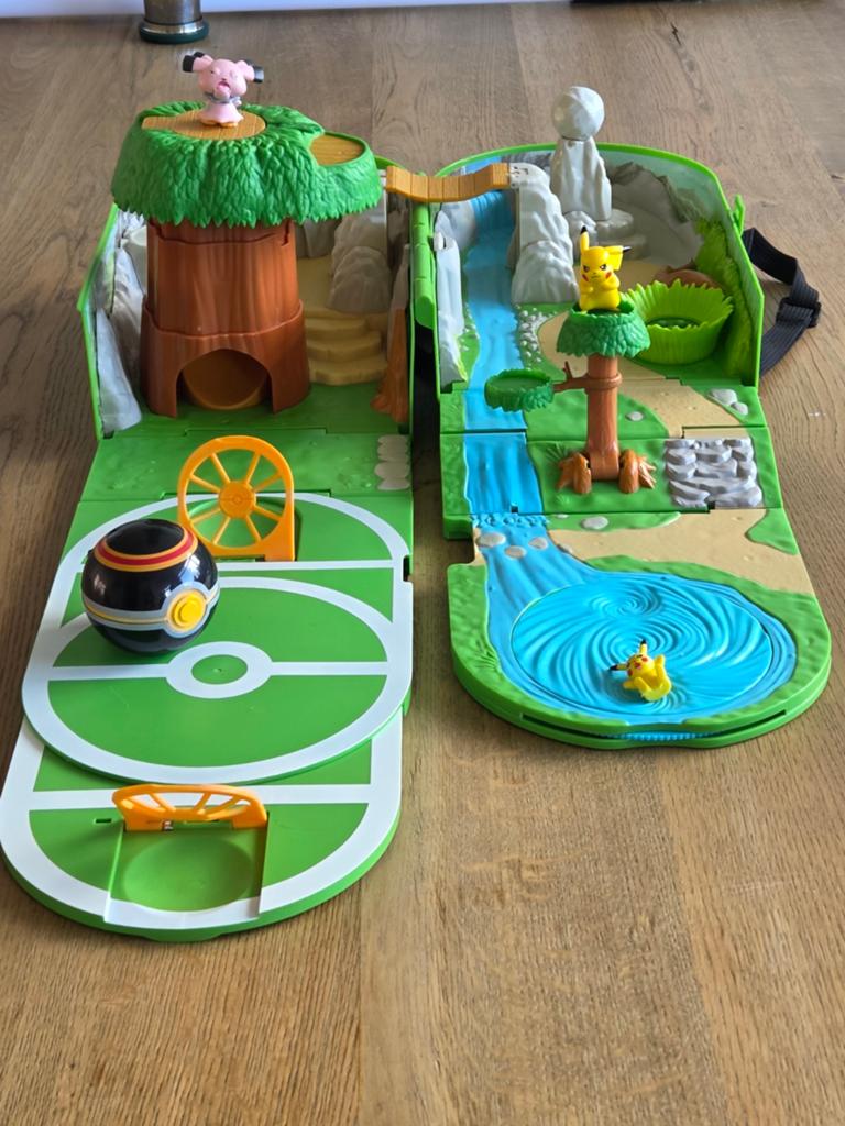 Vintage Pokémon rugzak speelset met Pikachu figuur, Ophalen of Verzenden