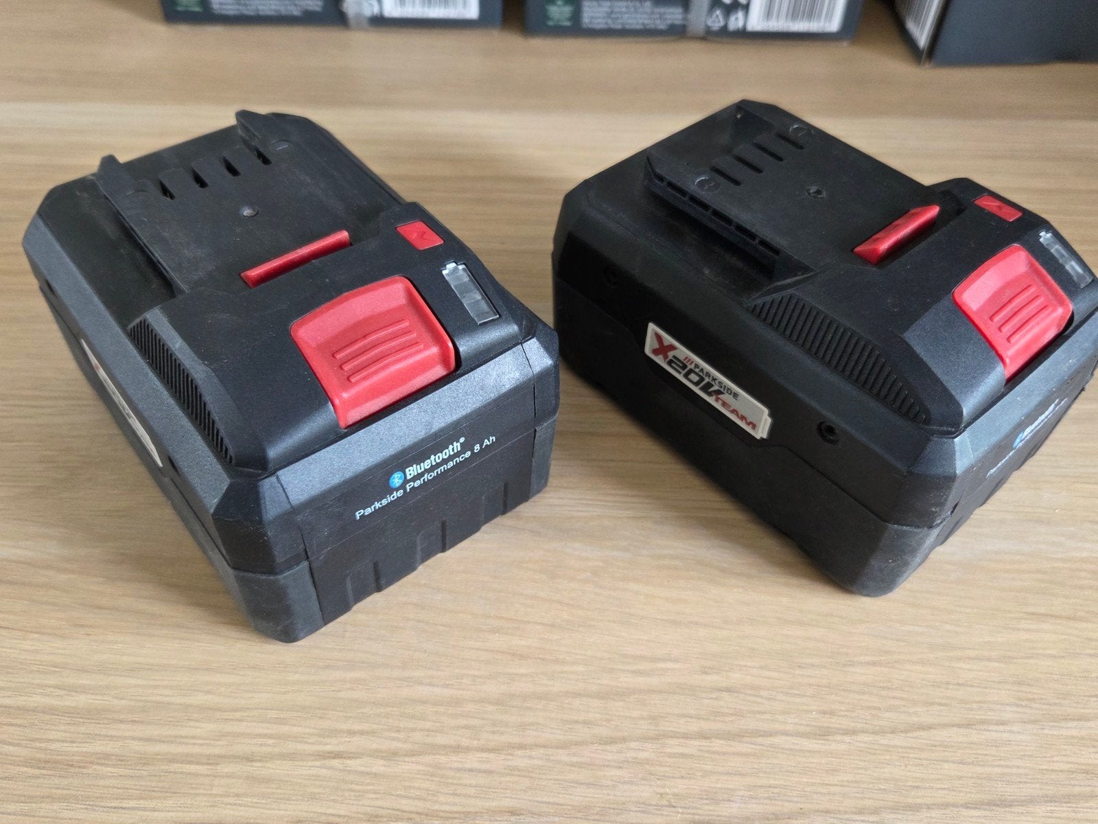 Parkside Performance 20V 8Ah Accu (2 stuks), Ophalen of Verzenden, Zo goed als nieuw, Overige typen