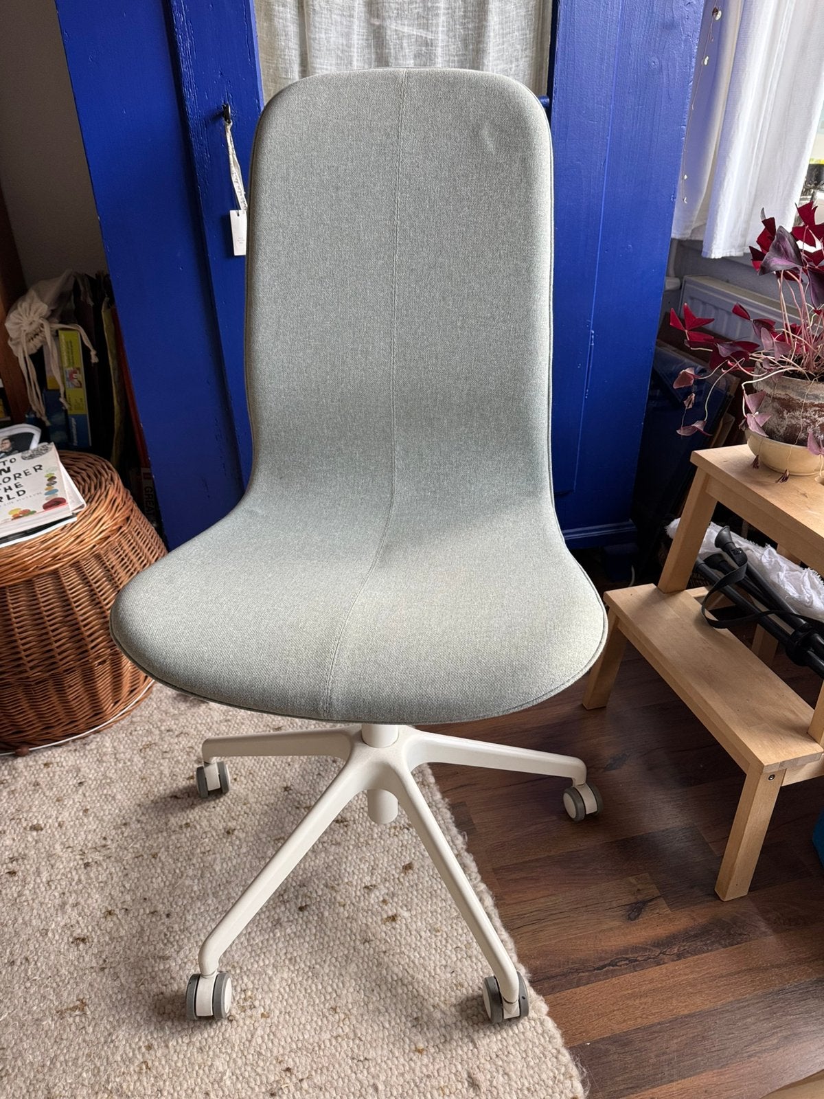 Ikea LÅNGFJÄLL vergaderstoel, bureaustoel blauwgrijs/wit, Ophalen, Zo goed als nieuw, Zwart