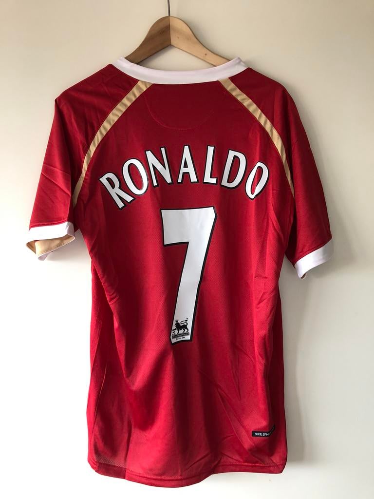 Ronaldo Manchester United retro voetbalshirt maat L, Ophalen of Verzenden, Zo goed als nieuw, Shirt