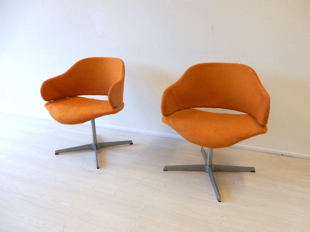 2x Vintage ARTIFORT GEOFFREY HARCOURT stoel fauteuil, Gebruikt, ., Vintage, 75 tot 100 cm