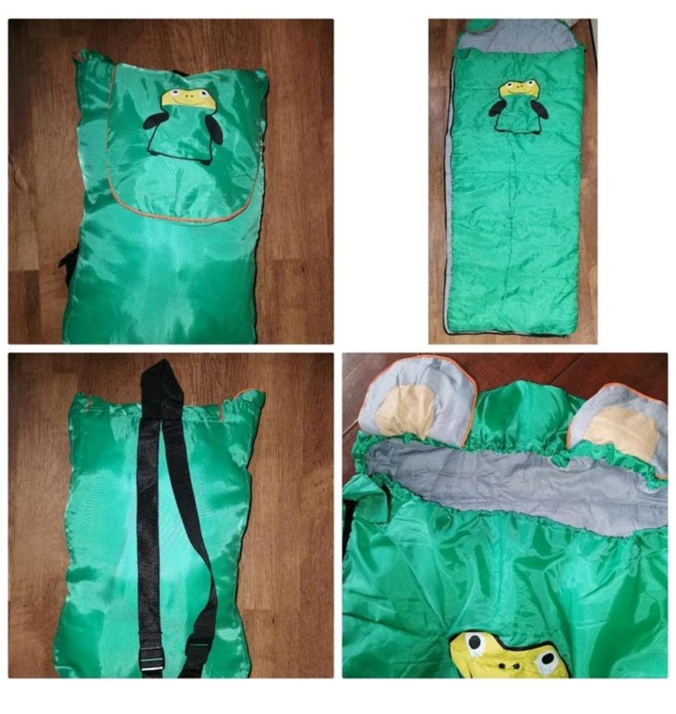 Kinderslaapzak met een bijpassende rugzak, Kinderen en Baby's, Ophalen of Verzenden, Zo goed als nieuw, 100 cm of meer, Slaapzak