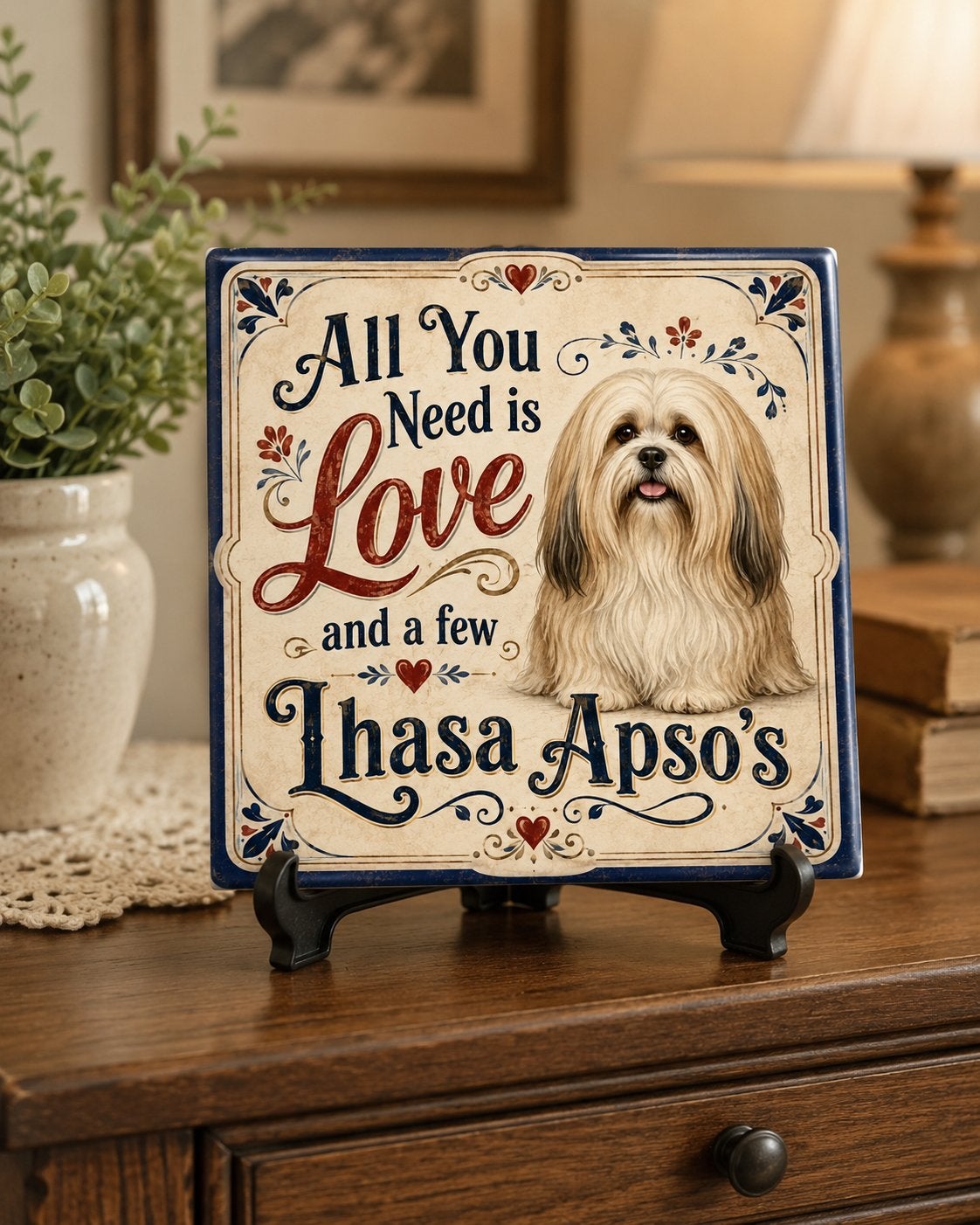 All You Need is Love - Lhasa Apso tegel, Verzenden, Nieuw