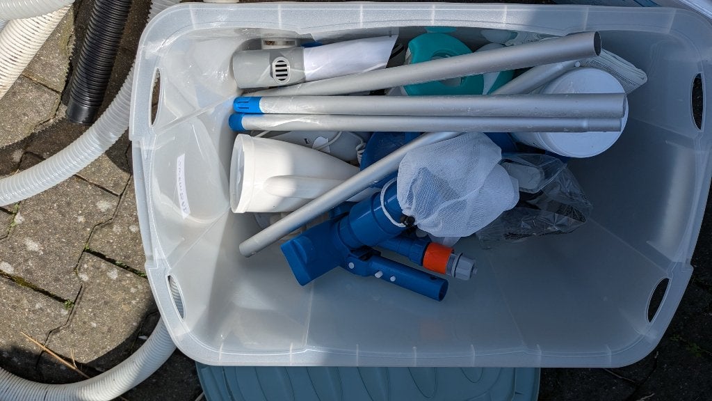 Zwembad spullen, chloor, chemicaliën, stofzuiger, schepnet, Ophalen, Gebruikt, Overige typen