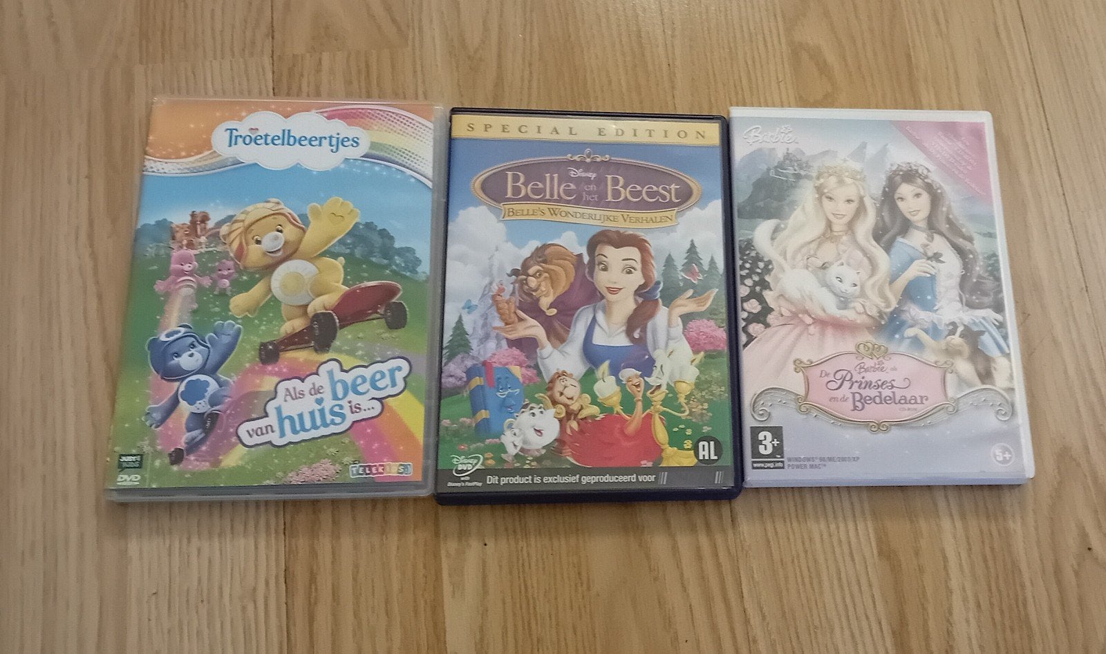 DVD-collectie: Barbie, Belle & het Beest, Troetelbeertjes, Gebruikt, Animatie, Ophalen of Verzenden, Alle leeftijden