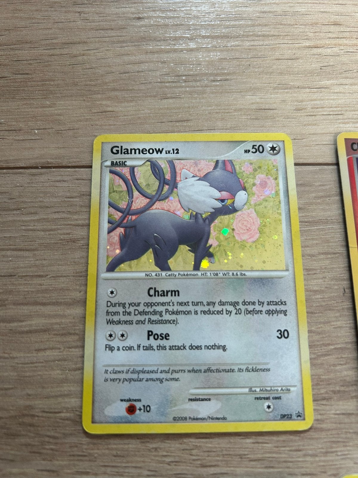 Glameow Pokemon kaart, Ophalen of Verzenden, Gebruikt, Losse kaart