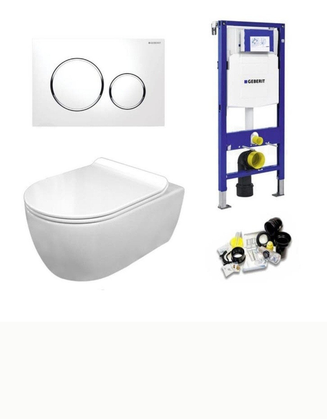 Geberit inbouwreservoir, toiletpot en wc-bril, Ophalen of Verzenden, Nieuw, Toilet