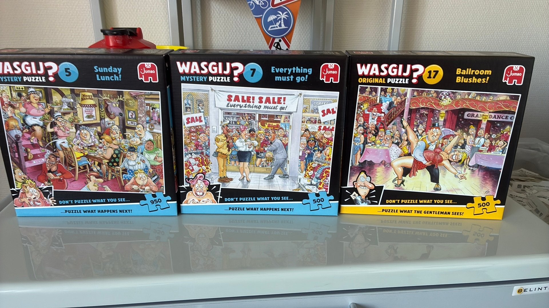 3 mooie wasgij puzzels, Ophalen, 500 t/m 1500 stukjes, Zo goed als nieuw