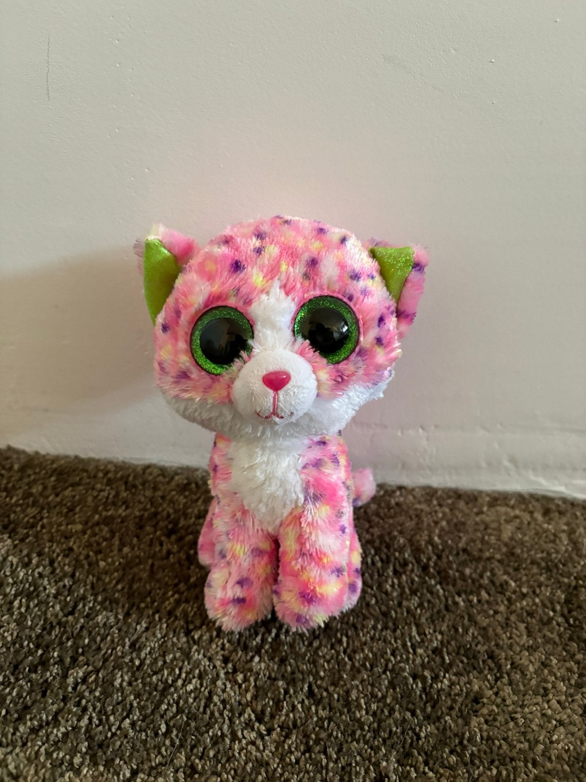 Ty Beanie Boo's Sophie de Roze Luipaard Kat Knuffel, Ophalen of Verzenden, Kat, Roze, Klein (minder dan 20 cm)