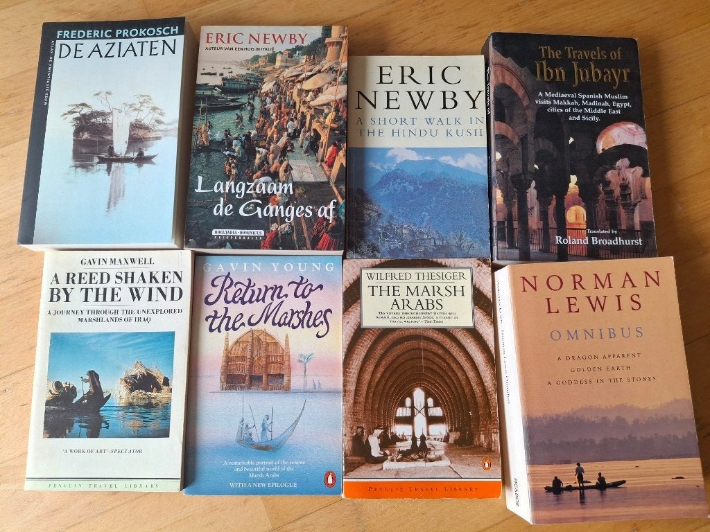Reisboeken, Newby, Thesiger, Prokosch e.a., Verzenden, Gelezen, Europa