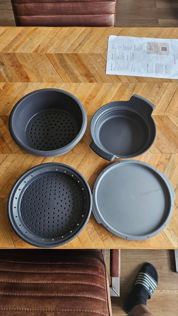 Tupperware stoommandje en schaal, Ophalen, Zo goed als nieuw