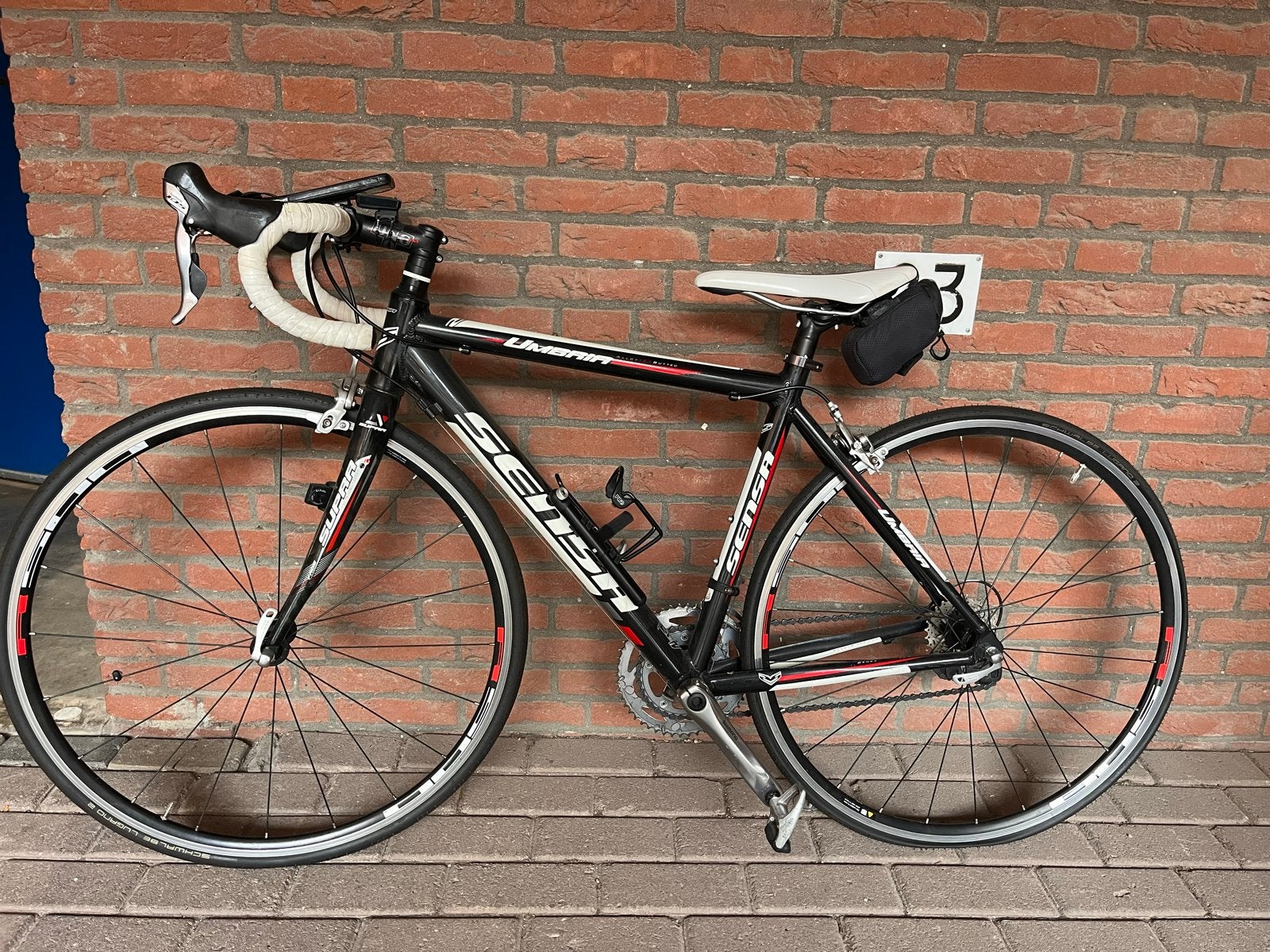 Sensa Umbria racefiets - Zwart/Wit/Rood, Fietsen en Brommers, 28 inch, Gebruikt, Aluminium, 49 tot 53 cm
