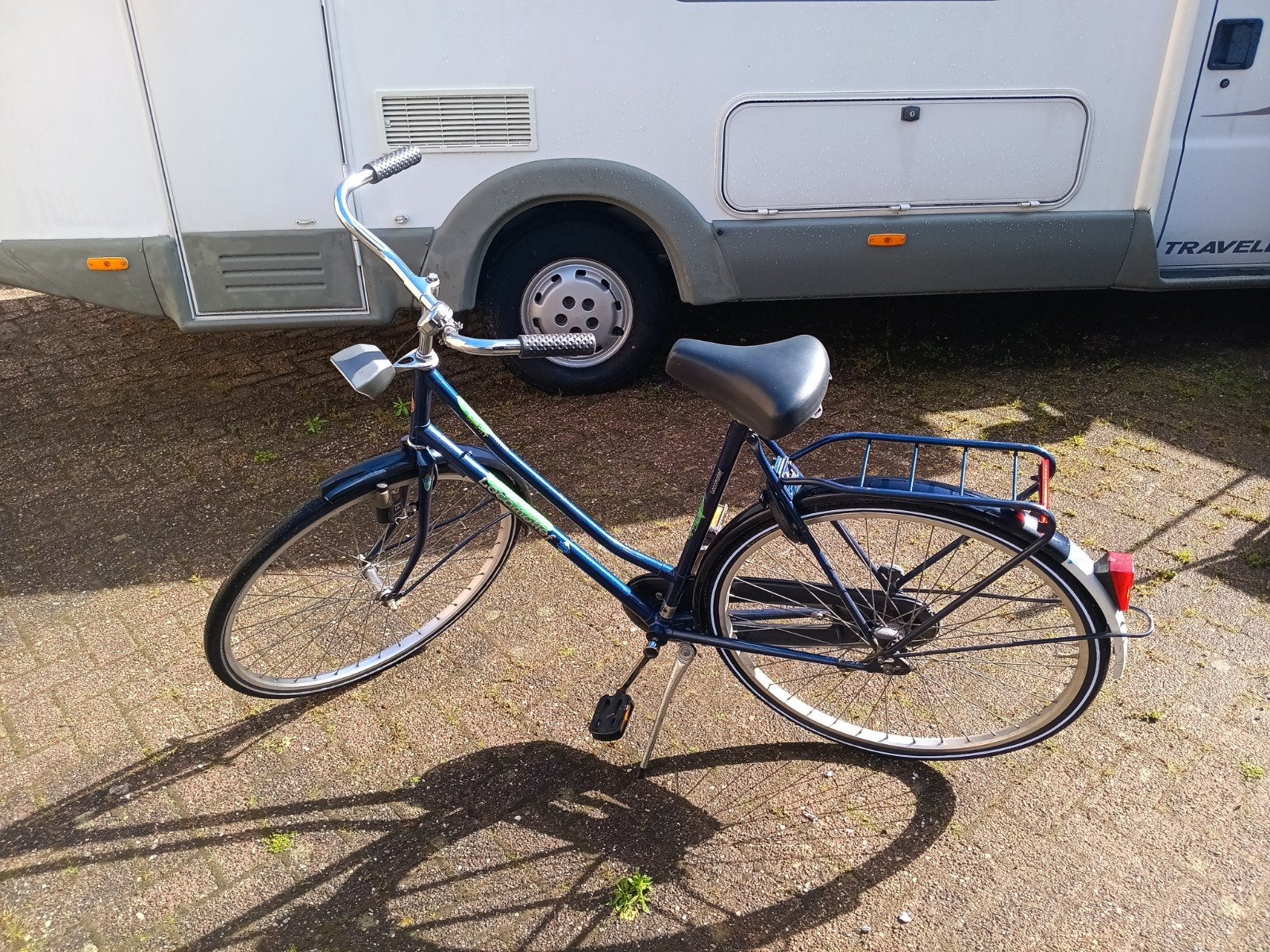 Damesfiets Locomotief - Blauw,, Fietsen en Brommers, Overige merken, Terugtraprem, Gebruikt, Ophalen of Verzenden