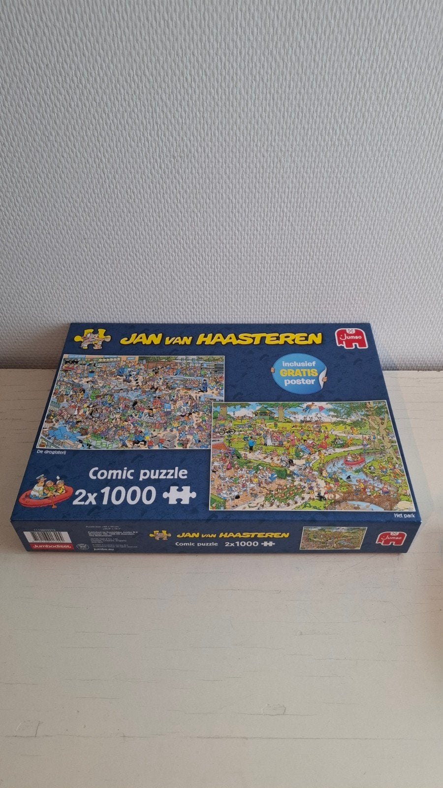 Jan van Haasteren Comic Puzzel 2x1000 stukjes, Ophalen of Verzenden, 500 t/m 1500 stukjes, Gebruikt, Legpuzzel
