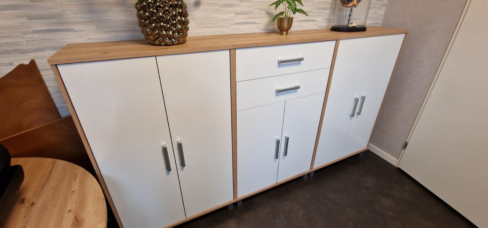 Modern dressoir / kantoorkast met veel opbergruimte, Ophalen, Gebruikt, 200 cm of meer, Overige houtsoorten