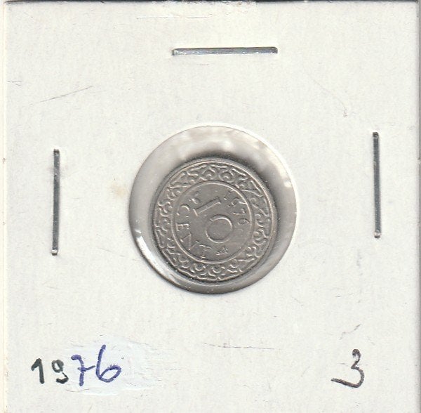 Suriname munten 10 cent 1976, Ophalen of Verzenden, Gebruikt