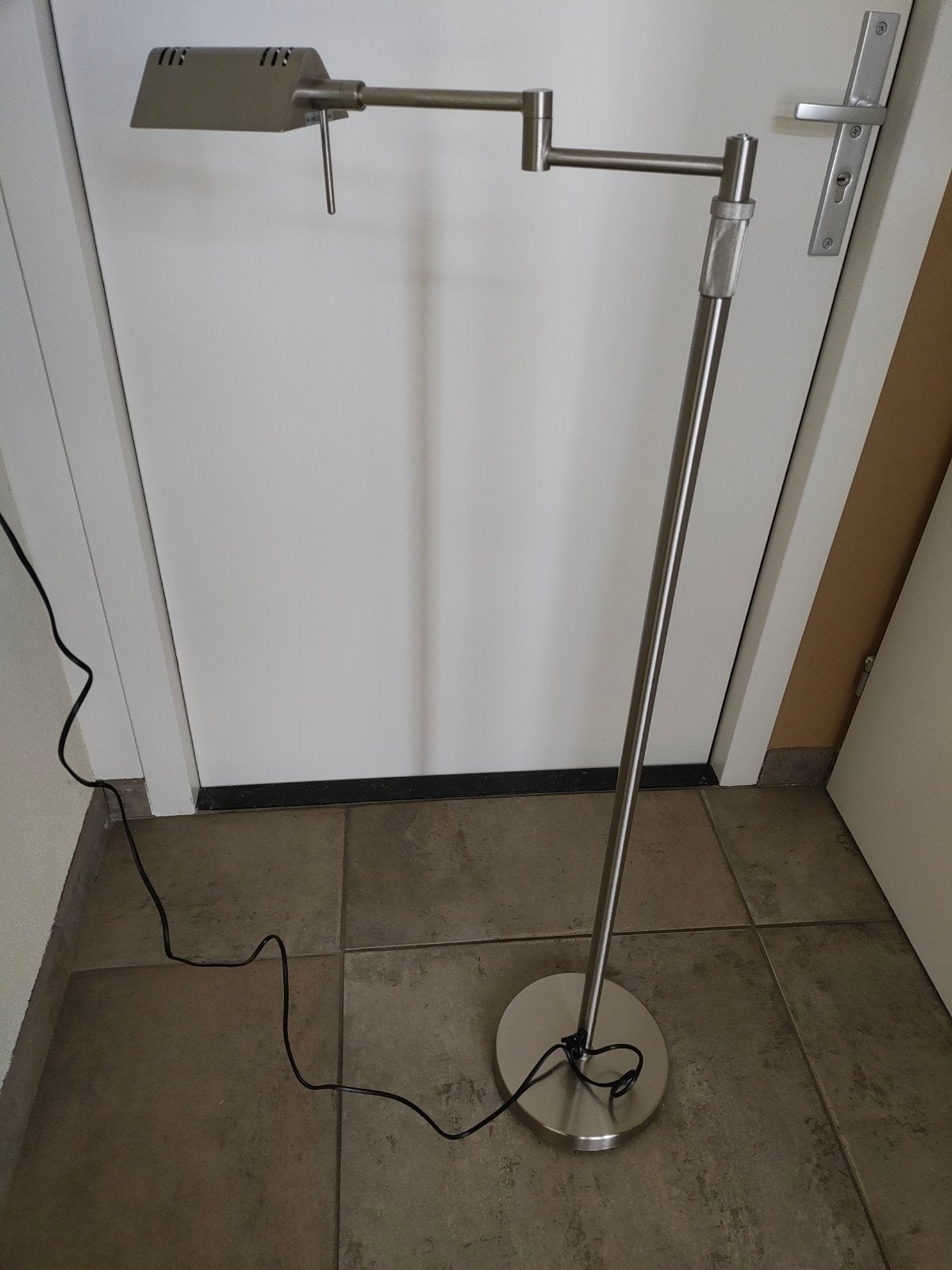 Steinhauer Mexlite Karl LED vloerlamp - mat staal/nikkel, Ophalen, Gebruikt, Metaal, Modern