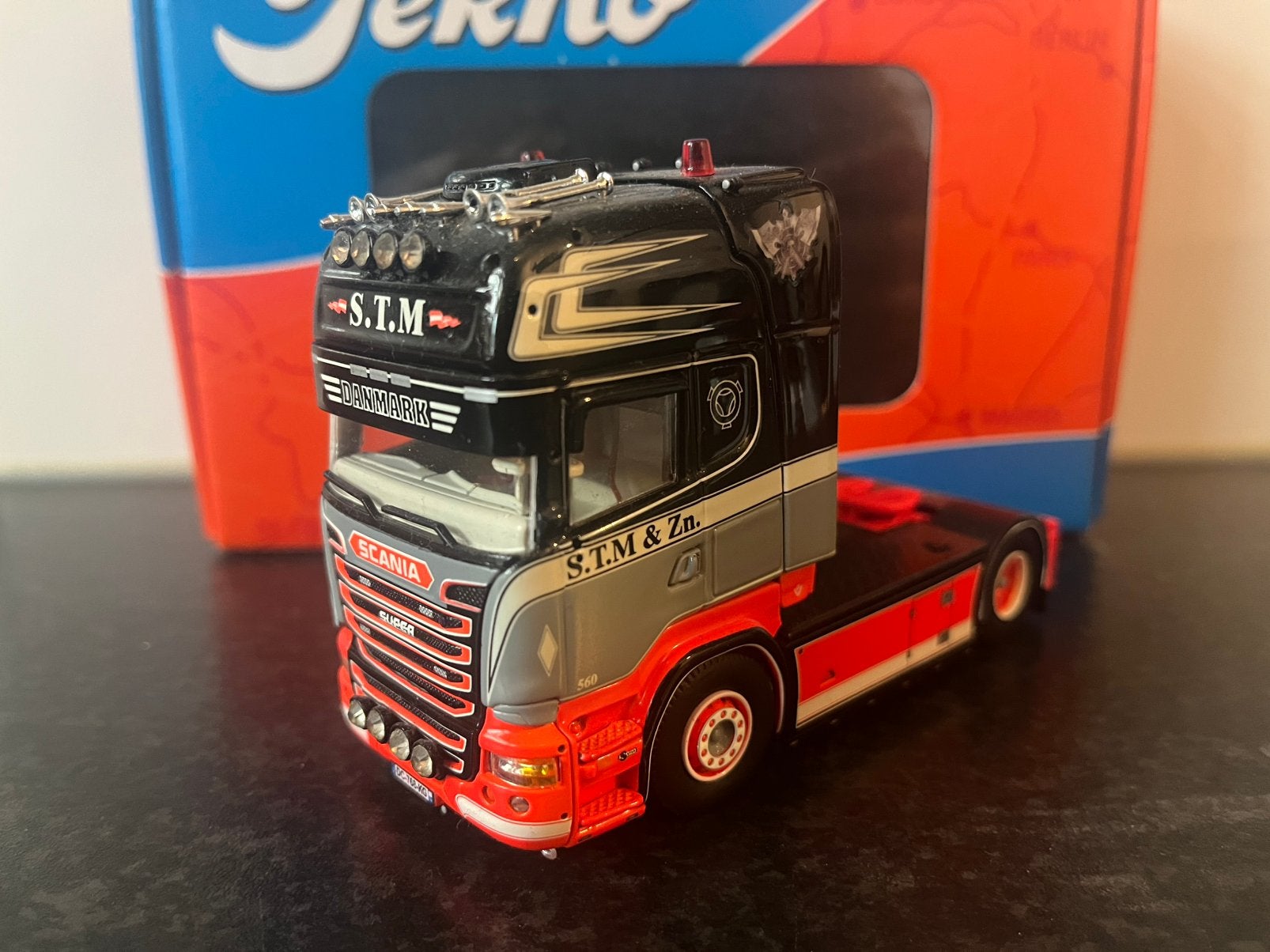 Tekno scania STM TRANSPORT, Ophalen of Verzenden, Nieuw, Bus of Vrachtwagen, Tekno