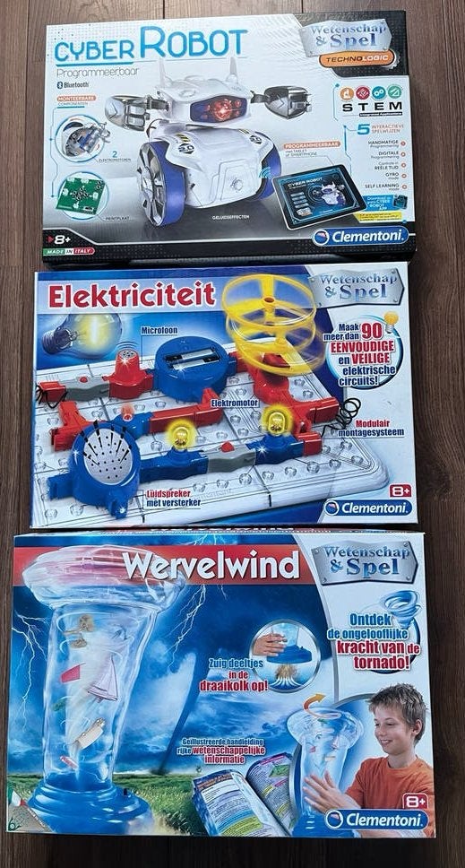 Clementoni Wetenschap & Spel: Robot, Elektriciteit, Wervelwi, Ophalen of Verzenden, Gebruikt, Bouwen, Met licht