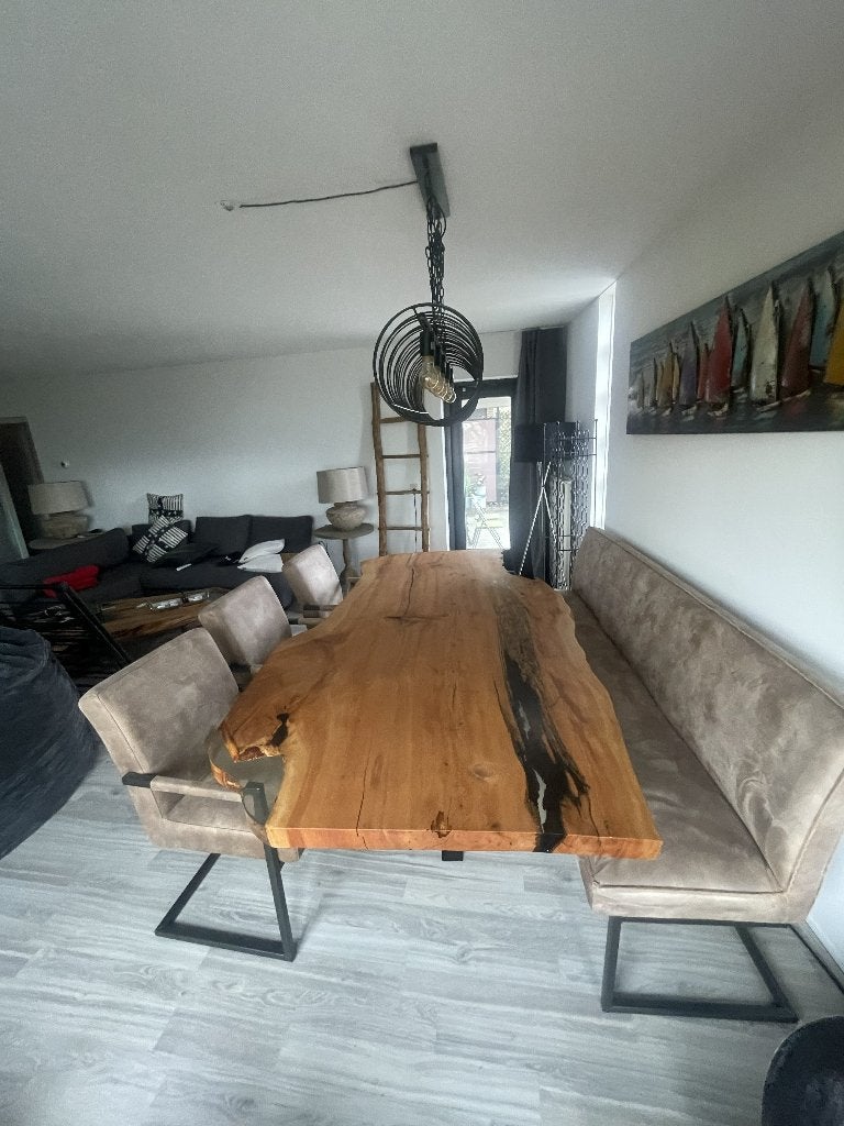 Eikenhouten eettafel, Ophalen, Gebruikt, Rustiek, Eikenhout