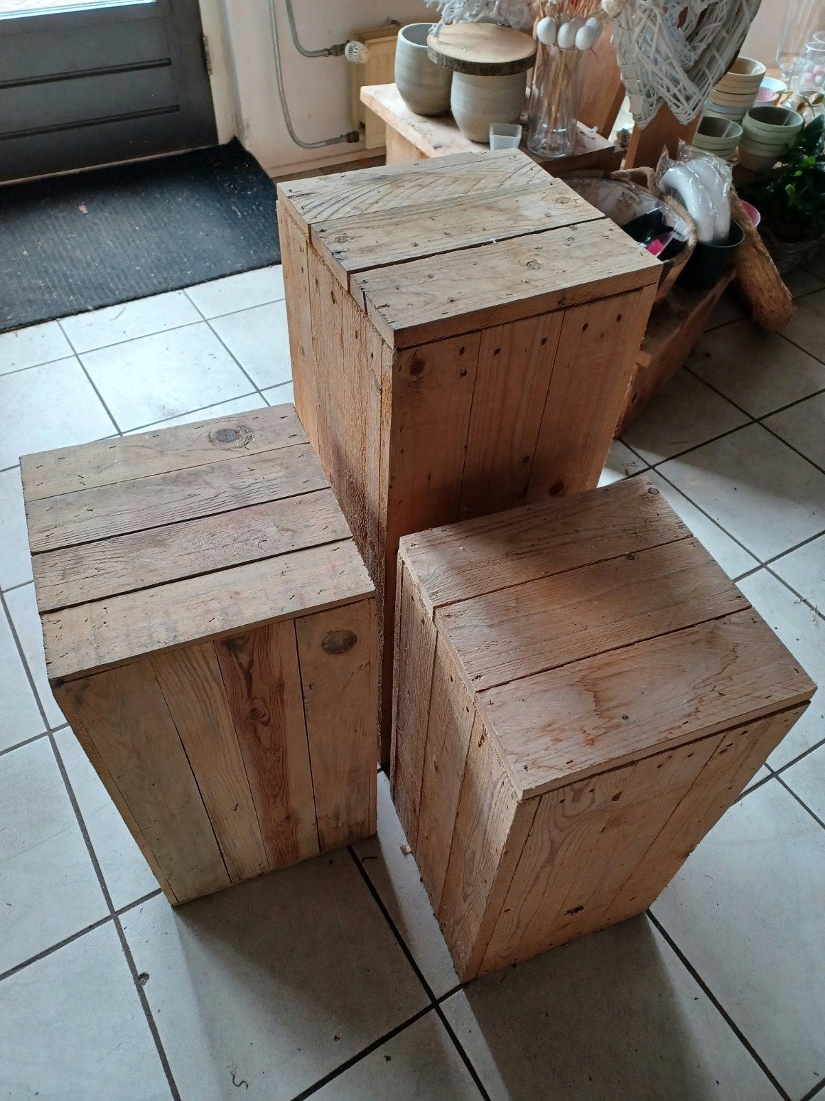 7 houten zuilen, Huis en Inrichting, Ophalen