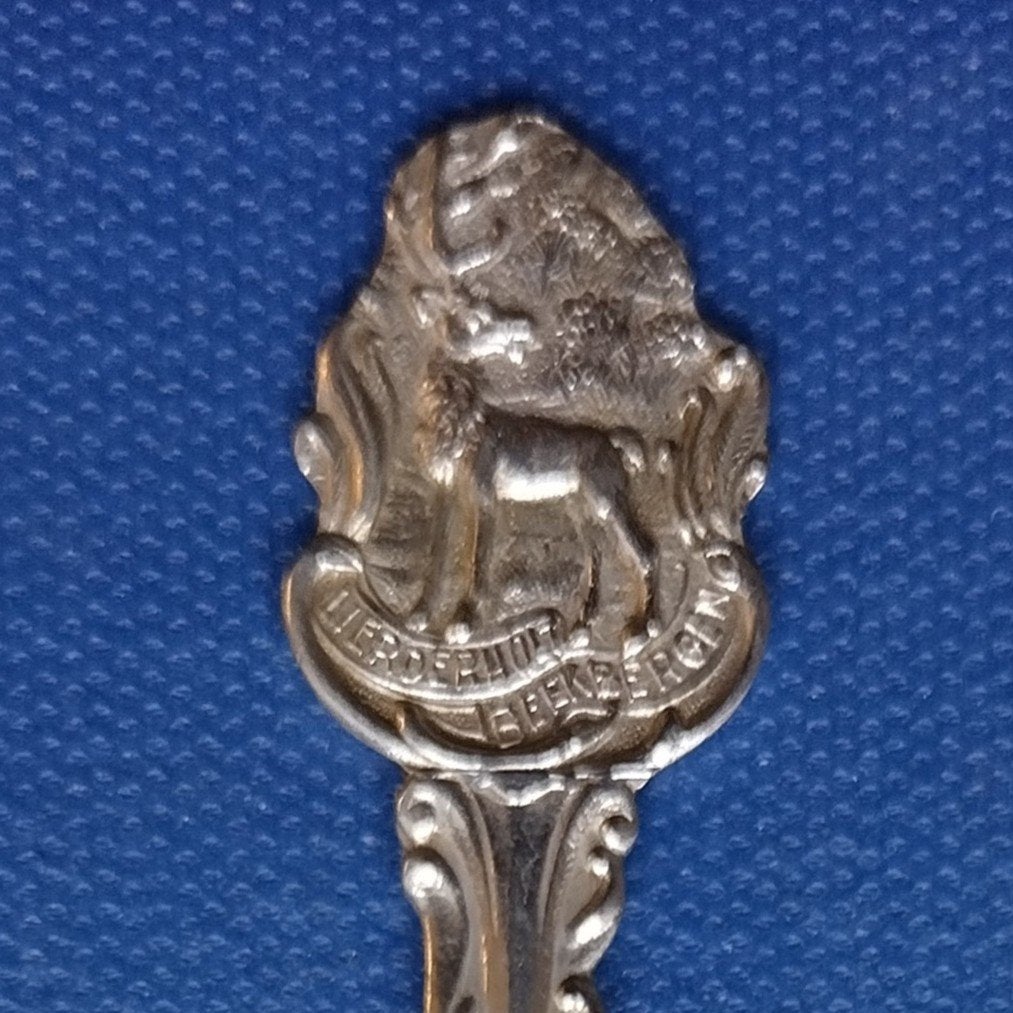verzilverd lepeltje Lierderholt Beekbergen (Zilverstad) Hert, Ophalen of Verzenden