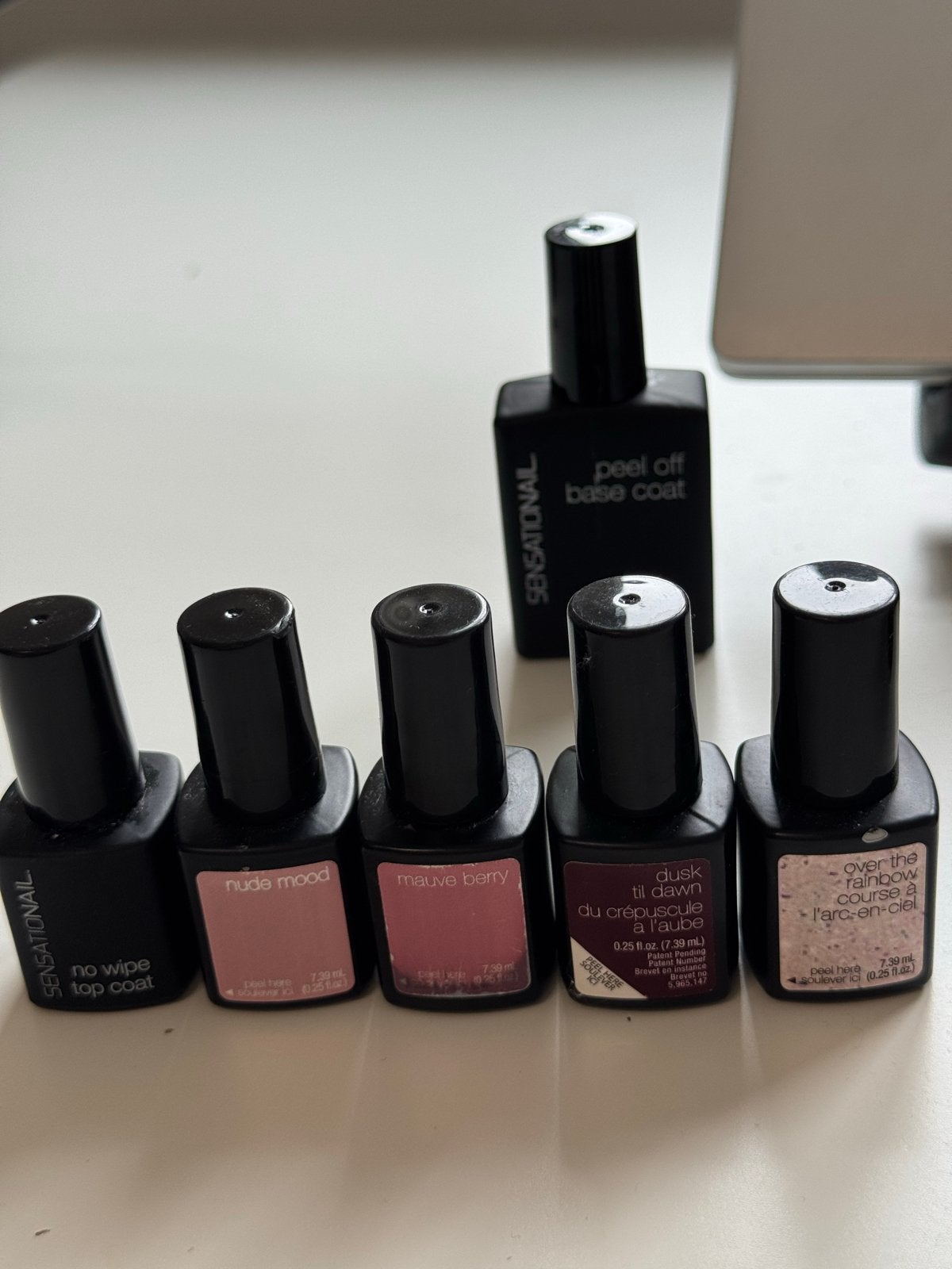SensatioNail Gel Nagellak Set - 5 kleuren + base & top coat, Ophalen of Verzenden, Gebruikt, Overige typen