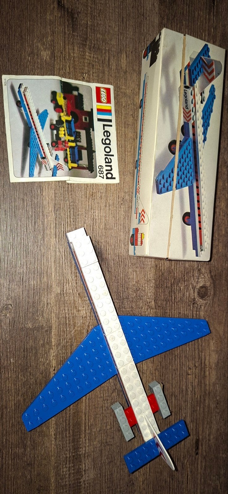 LEGO Legoland 687 Vliegtuig uit 1973 - Compleet met extra's, Ophalen of Verzenden, Gebruikt