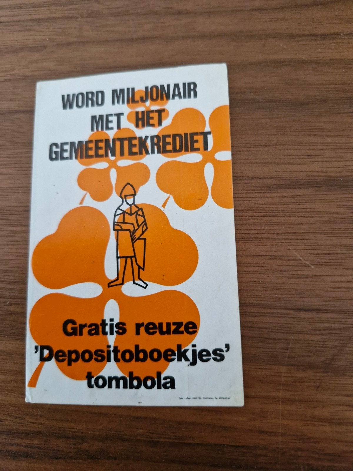 9614 Vintage Gemeentekrediet spaarboekje sticker, Verzamelen, Ophalen of Verzenden, Gebruikt, Bedrijf of Vereniging