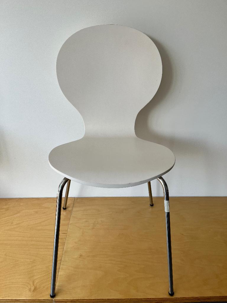 Eetkamer stoel, kleur wit, Ophalen, Gebruikt, Wit, Eén