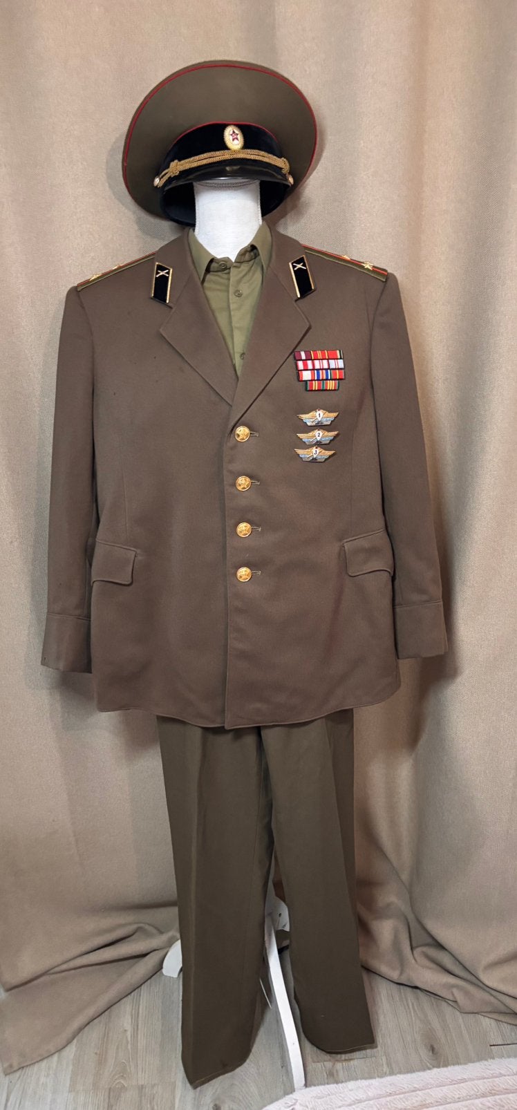 Origineel Sovjet-Unie Artillerie Officiersuniform – Majoor, Ophalen of Verzenden, Landmacht, Nederland