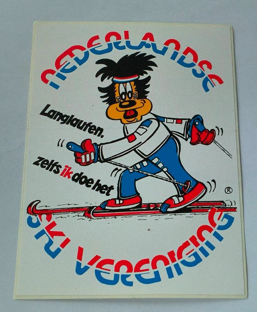 Sticker Nederlands Ski vereniging, Ophalen of Verzenden, Zo goed als nieuw, Sport