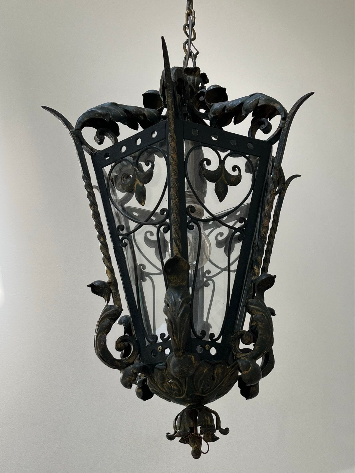 Antieke smeedijzeren oude lantaarn/gaslamp, Antiek en Kunst, Antiek | Lampen, Ophalen