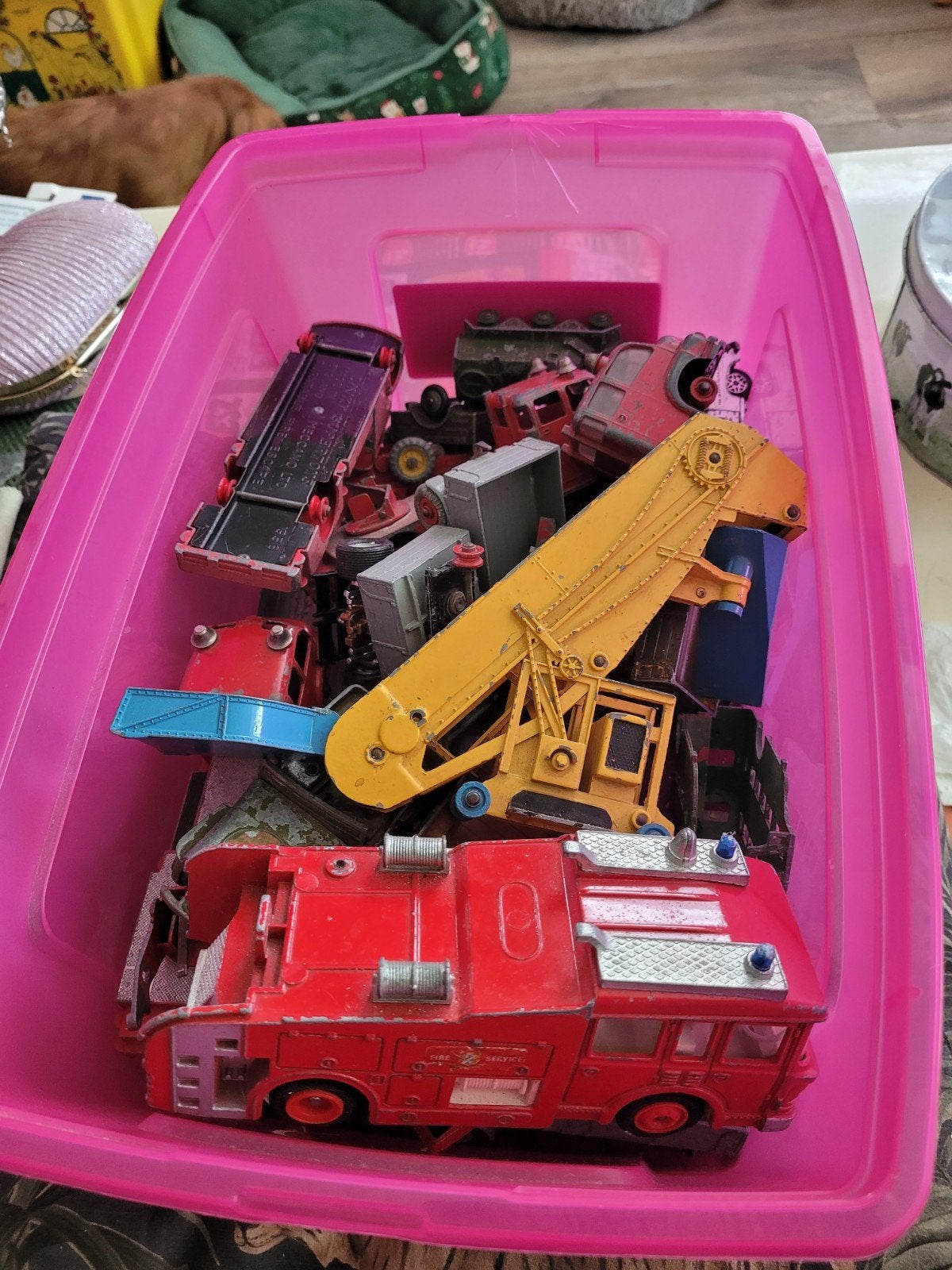 Dinky toys brandweer leger raceautos, Ophalen of Verzenden