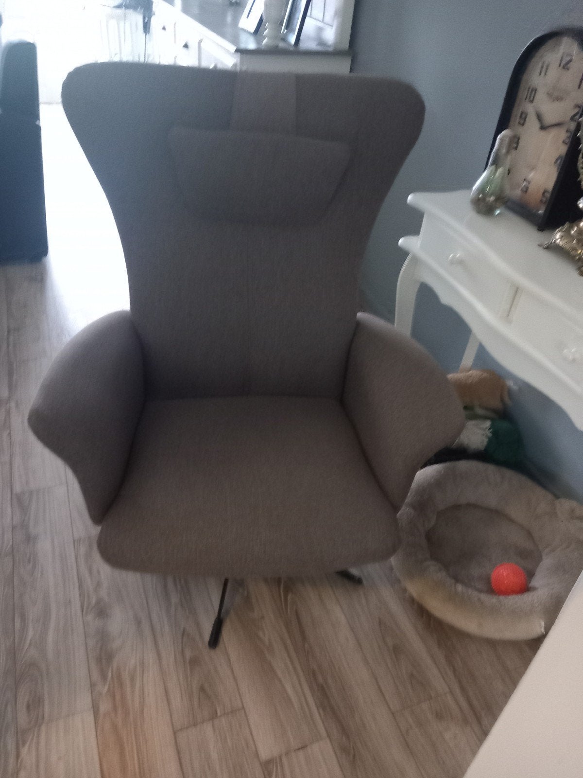 Draai fauteuil stoel stof prijs € 20.00, Ophalen of Verzenden, Minder dan 75 cm, Stof, 50 tot 75 cm