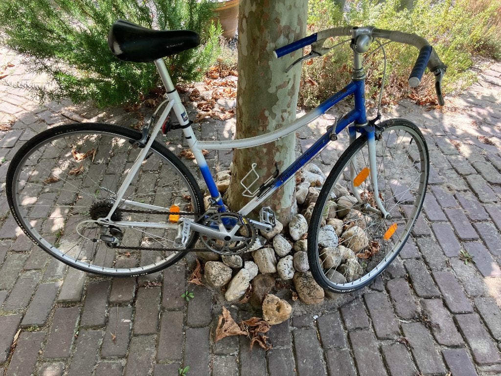 Vintage racefiets - Blauw/Wit, Fietsen en Brommers, Fietsen | Racefietsen, 28 inch, Gebruikt, Velgrem, 49 tot 53 cm