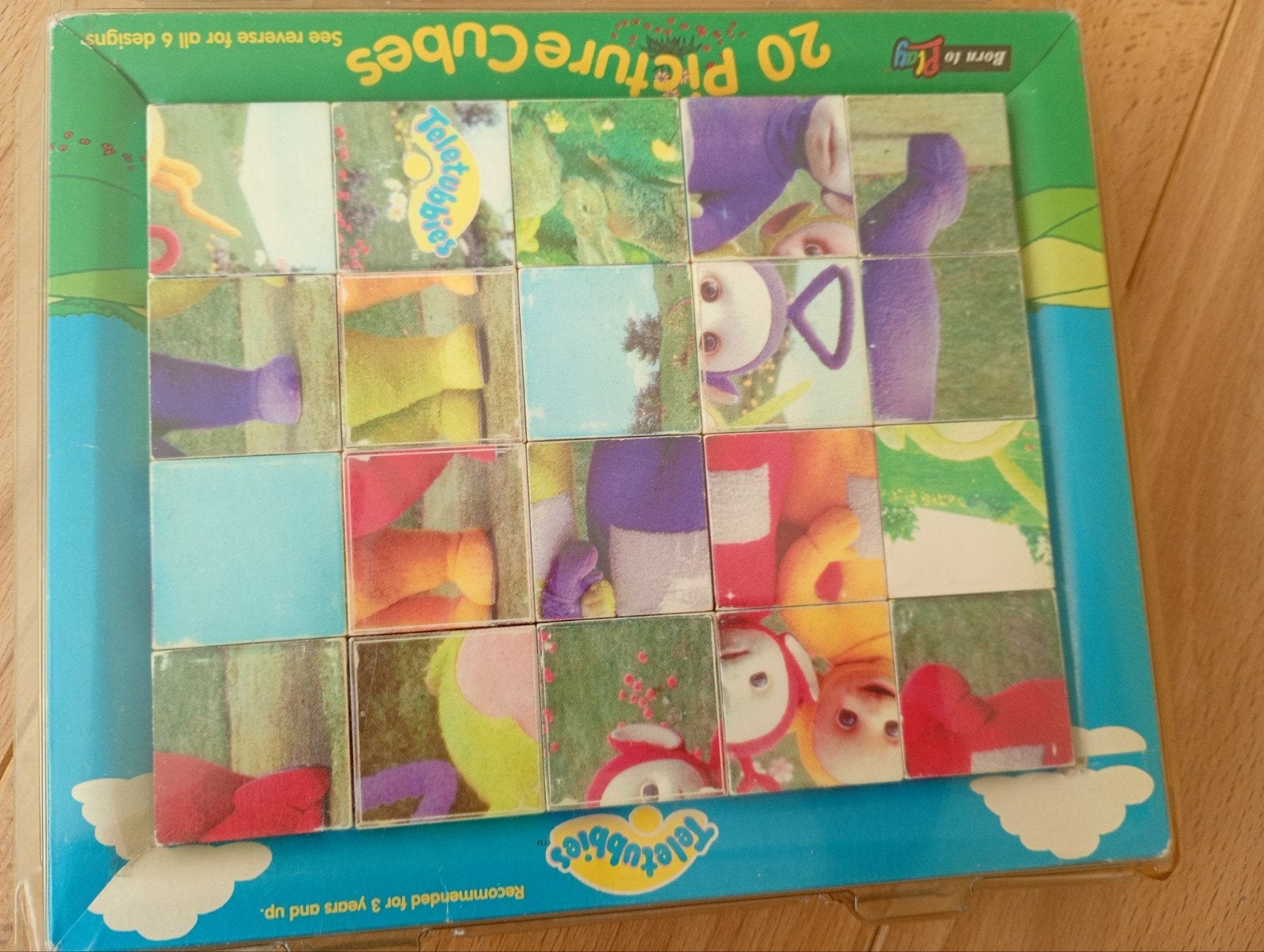 Teletubbies 20 Afbeelding Kubussen Puzzel, Ophalen, 10 tot 50 stukjes, Gebruikt, 2 tot 4 jaar