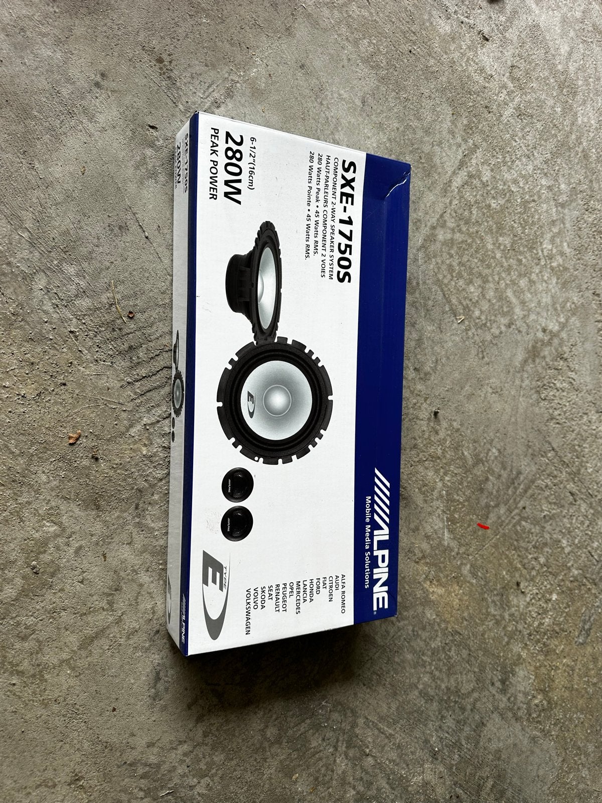 Alpine SXE-1750S 280W Auto Luidsprekers, Auto diversen, Ophalen of Verzenden, Nieuw