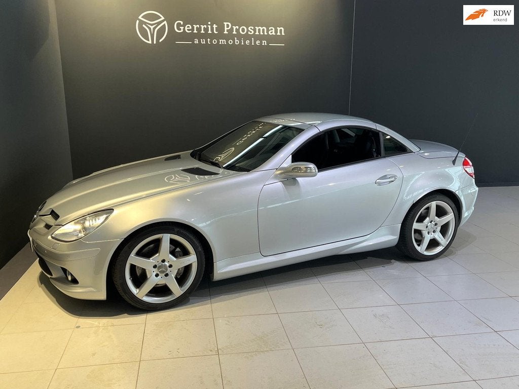 Mercedes-Benz SLK-klasse 350 V6 AMG Styling | 47.387 km | De, Auto's, Achterwielaandrijving, Gebruikt, Zwart, Cabriolet