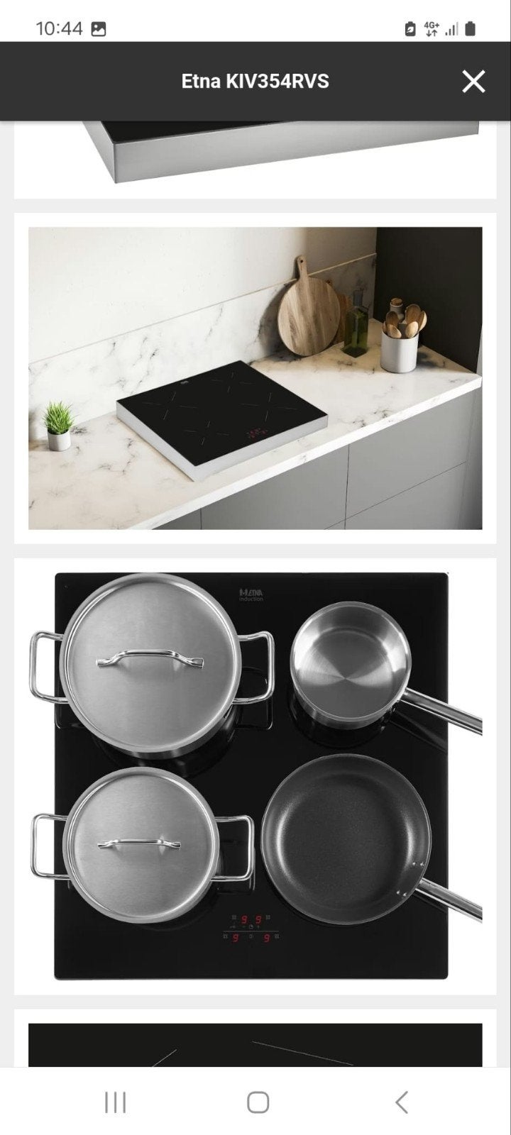 Nieuwe Atag KIV354RVS inductiekookplaat met bon, Witgoed en Apparatuur, Ophalen, Nieuw, 4 kookzones, Inbouw