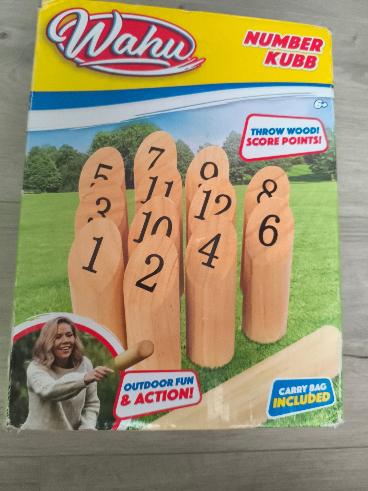 Wahu Number Kubb - Outdoor werpspel met draagtas, Ophalen of Verzenden