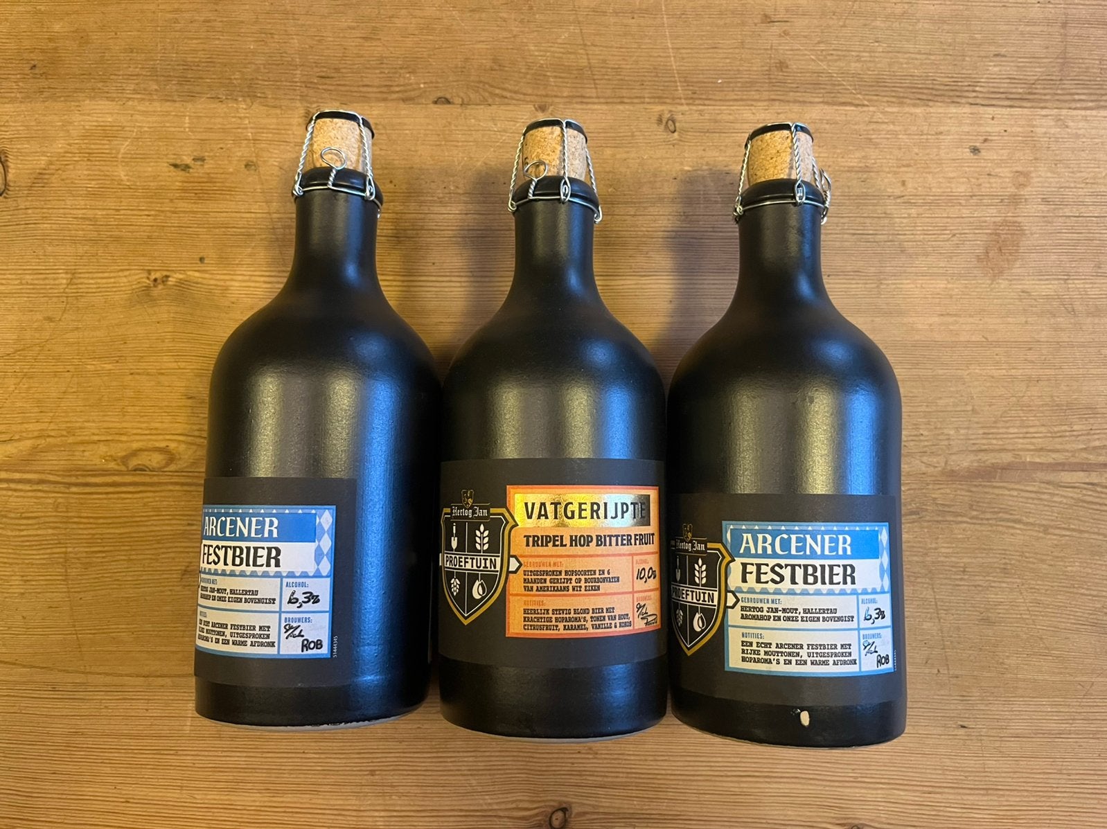 Hertog jan proeftuin Arcenerfestbier en vatgerijpt tripelhop, Verzamelen, Ophalen of Verzenden, Zo goed als nieuw, Flesje(s), Hertog Jan