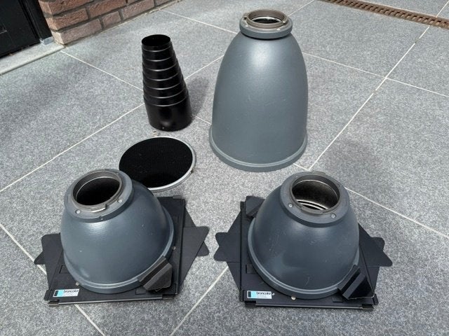 Te Koop complete set broncolor Reflectors  P70 en P45, Ophalen of Verzenden, Zo goed als nieuw, Overige typen