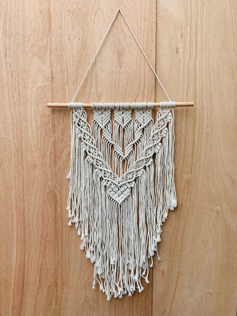 Wanddecoratie macramé - 100 cm - boho/Bali/Ibiza, Boho, Ophalen of Verzenden, Nieuw, Wandhanger
