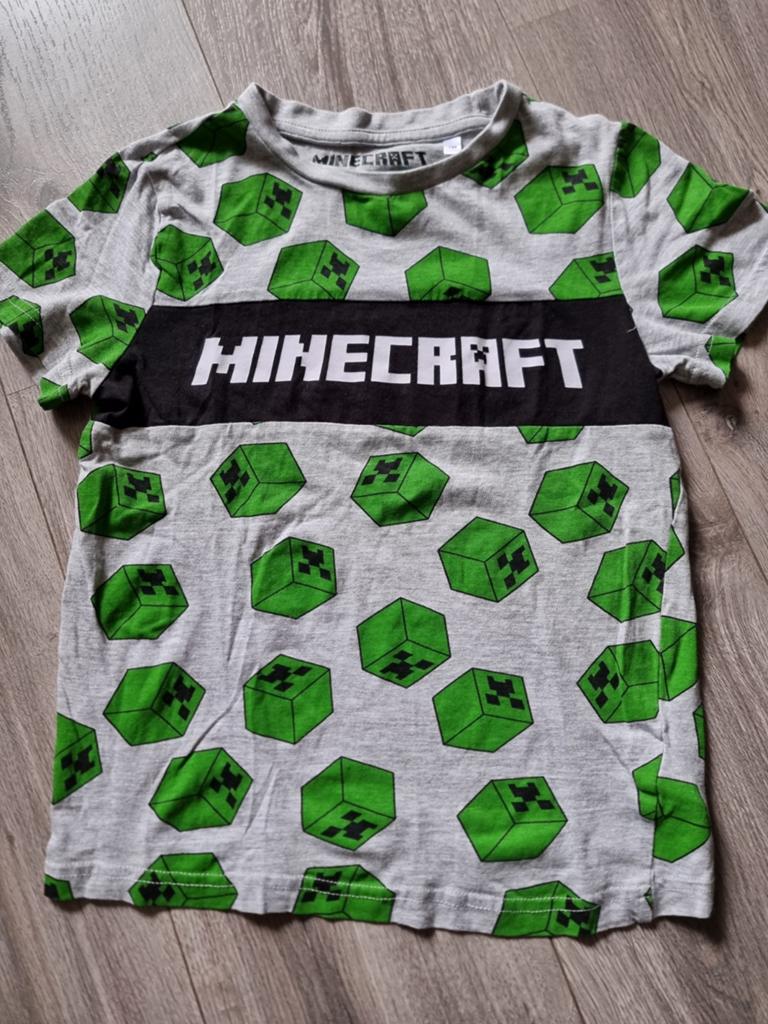 Grijs shirt Minecraft, maat 134 (MB2), Kinderen en Baby's, Kinderkleding | Maat 134, Ophalen of Verzenden