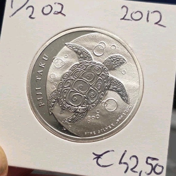 1/2 troy oz turtle 2012 Fiji, Verzenden, Zilver