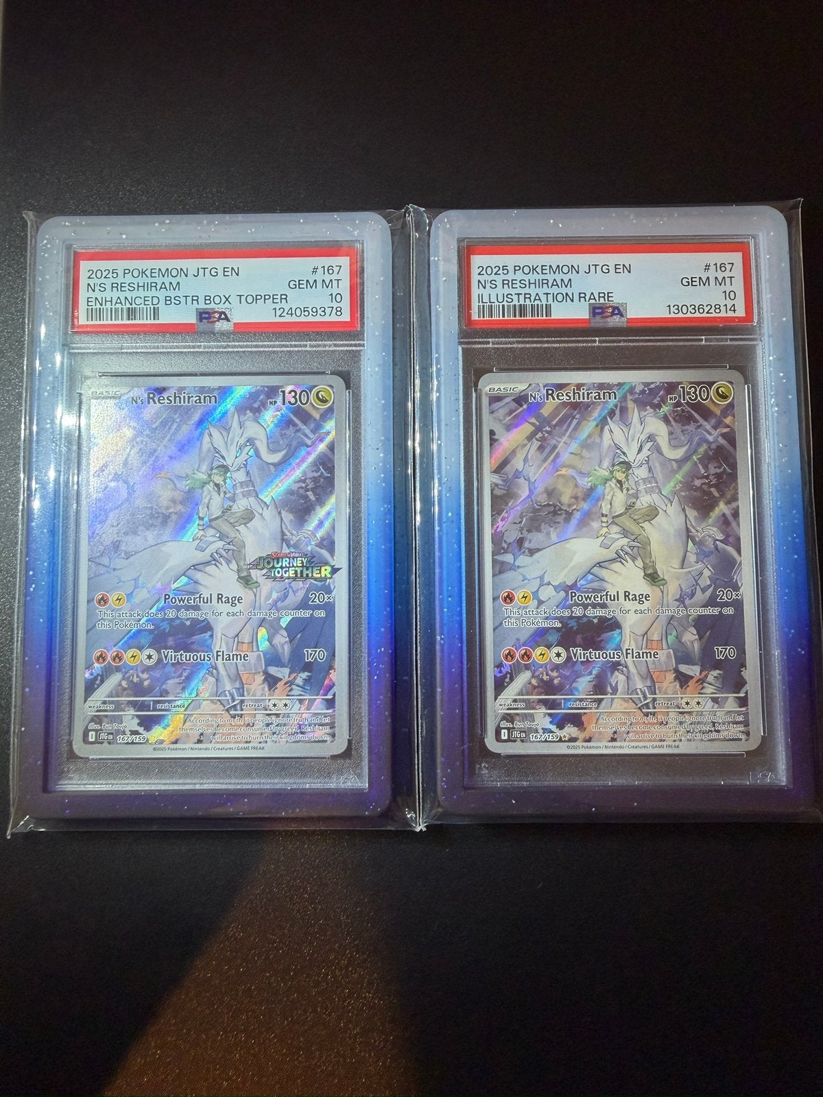 N's Reshiram Normaal + Stamped PSA 10, Ophalen of Verzenden, Zo goed als nieuw